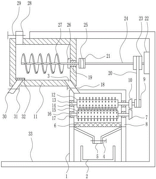 Foamed plastic recycling granulation pretreatment device