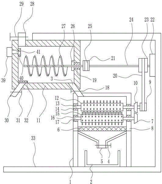 Foamed plastic recycling granulation pretreatment device