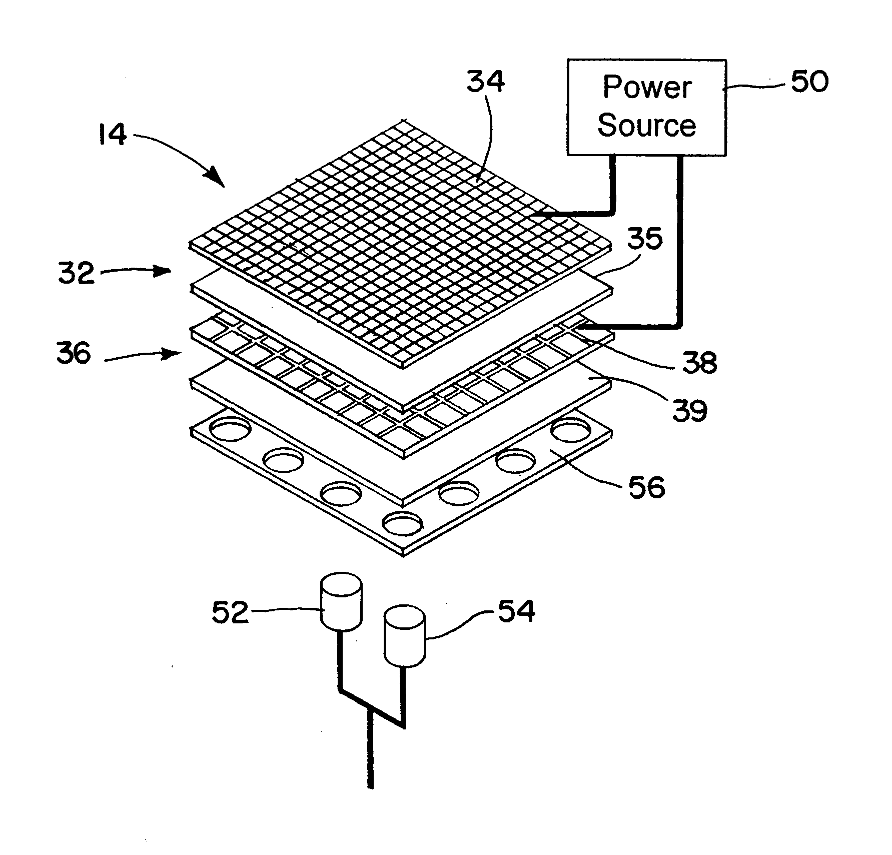 Tunable electromagnetic device with multiple metamaterial layers, and method