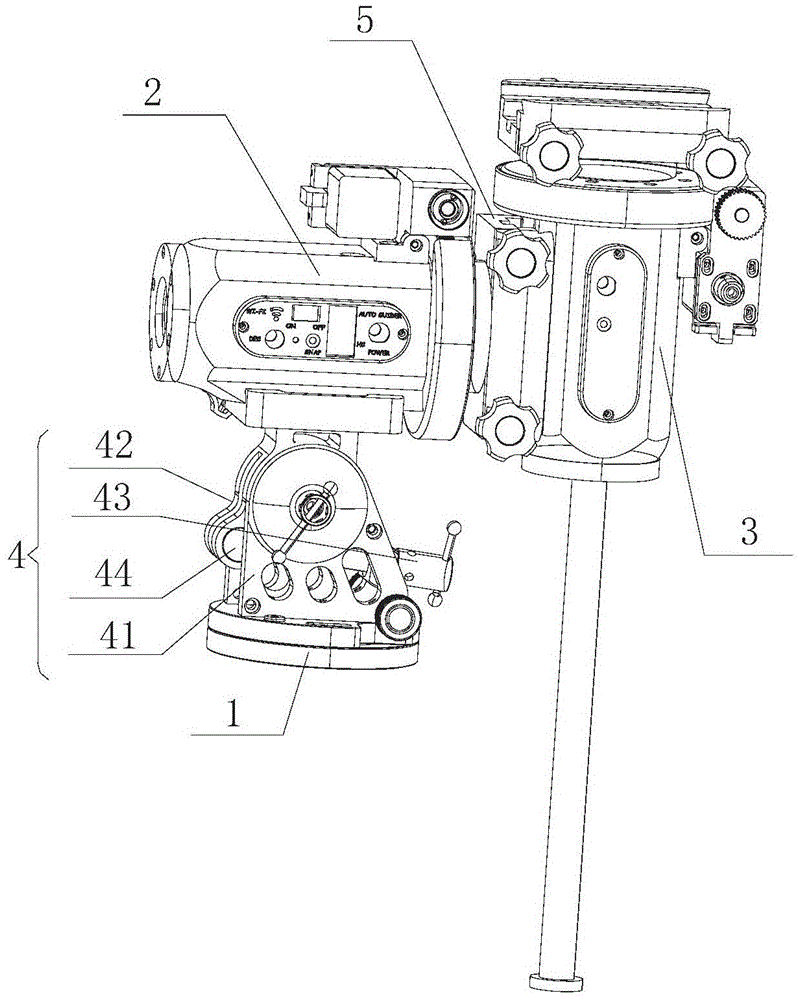 Latitude adjusting mechanism of combined type equatorial telescope