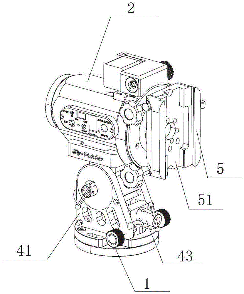 Latitude adjusting mechanism of combined type equatorial telescope