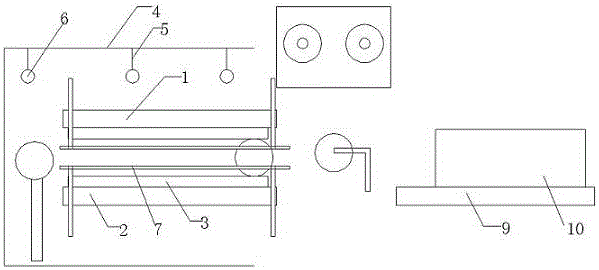 Printing conveying device for encrypted light disk production line