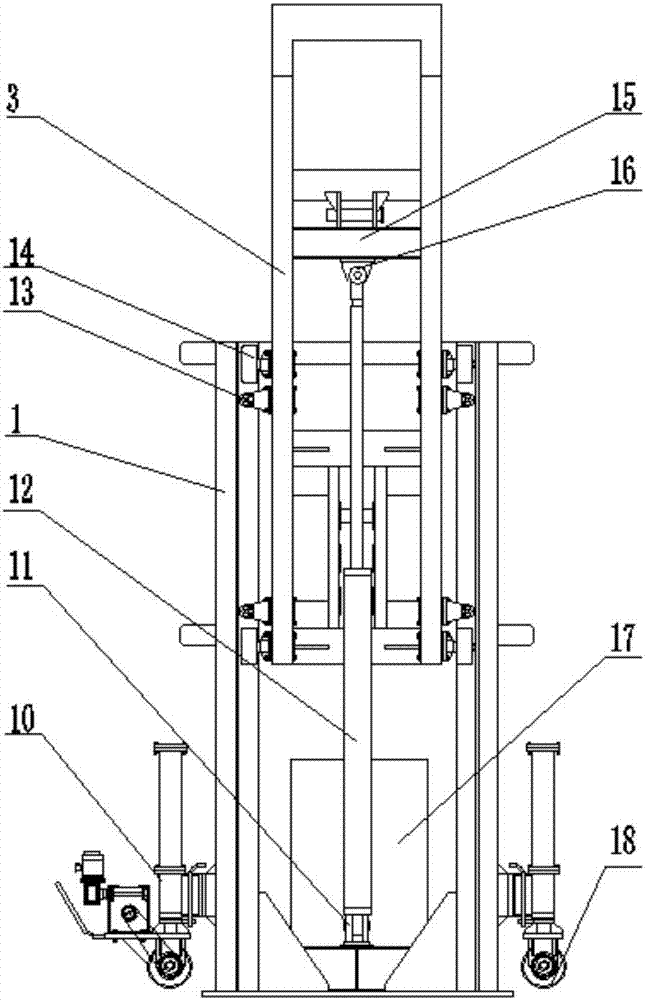 Self-walking gantry lifting device