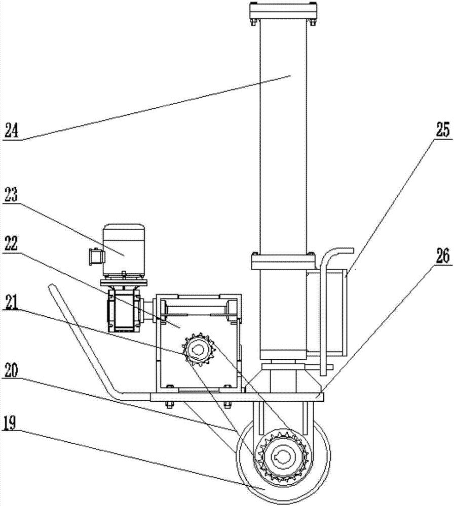 Self-walking gantry lifting device