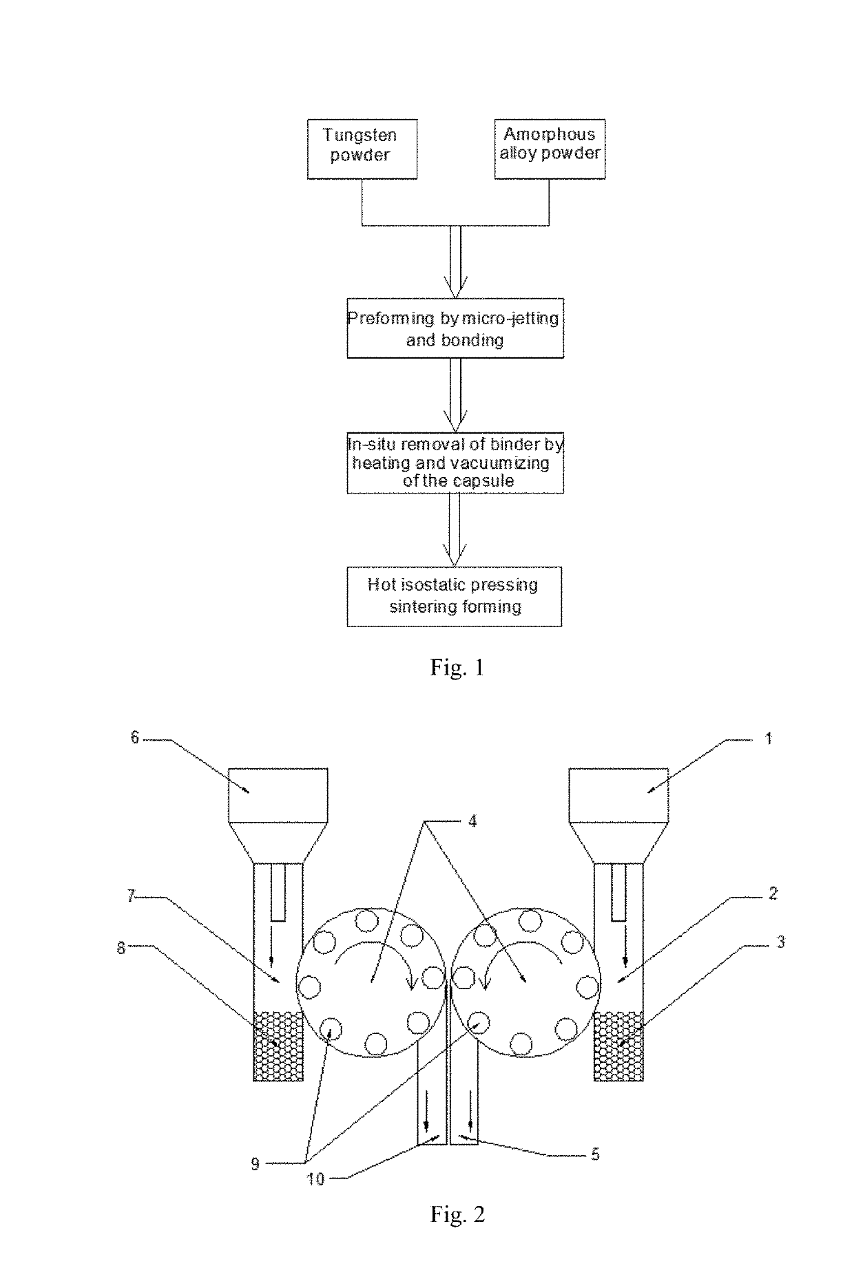 Preparation method of tungsten particle reinforced amorphous matrix composites