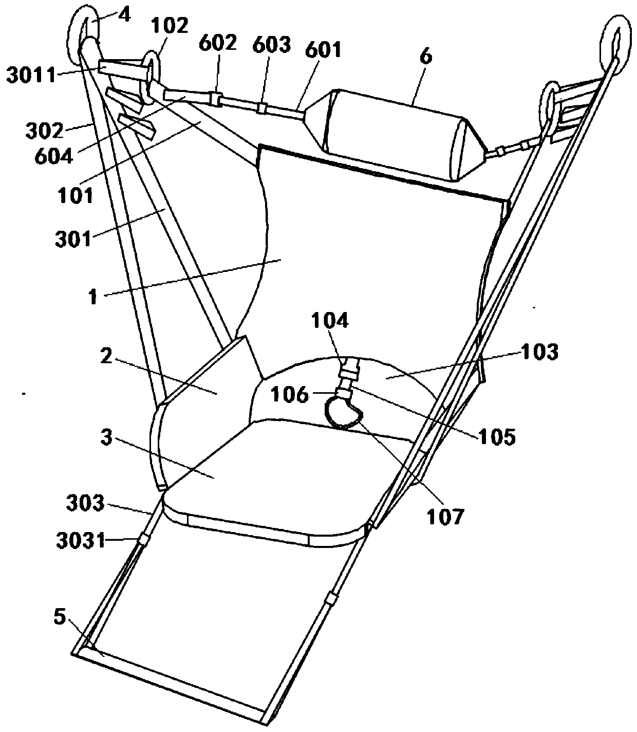 Adjustable hanging seat convenient to disassemble