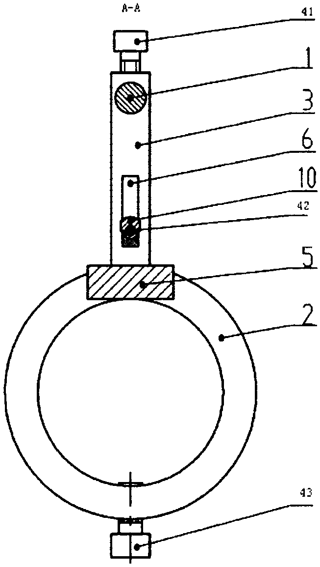 Automobile semi-axle central hole machining depth control device