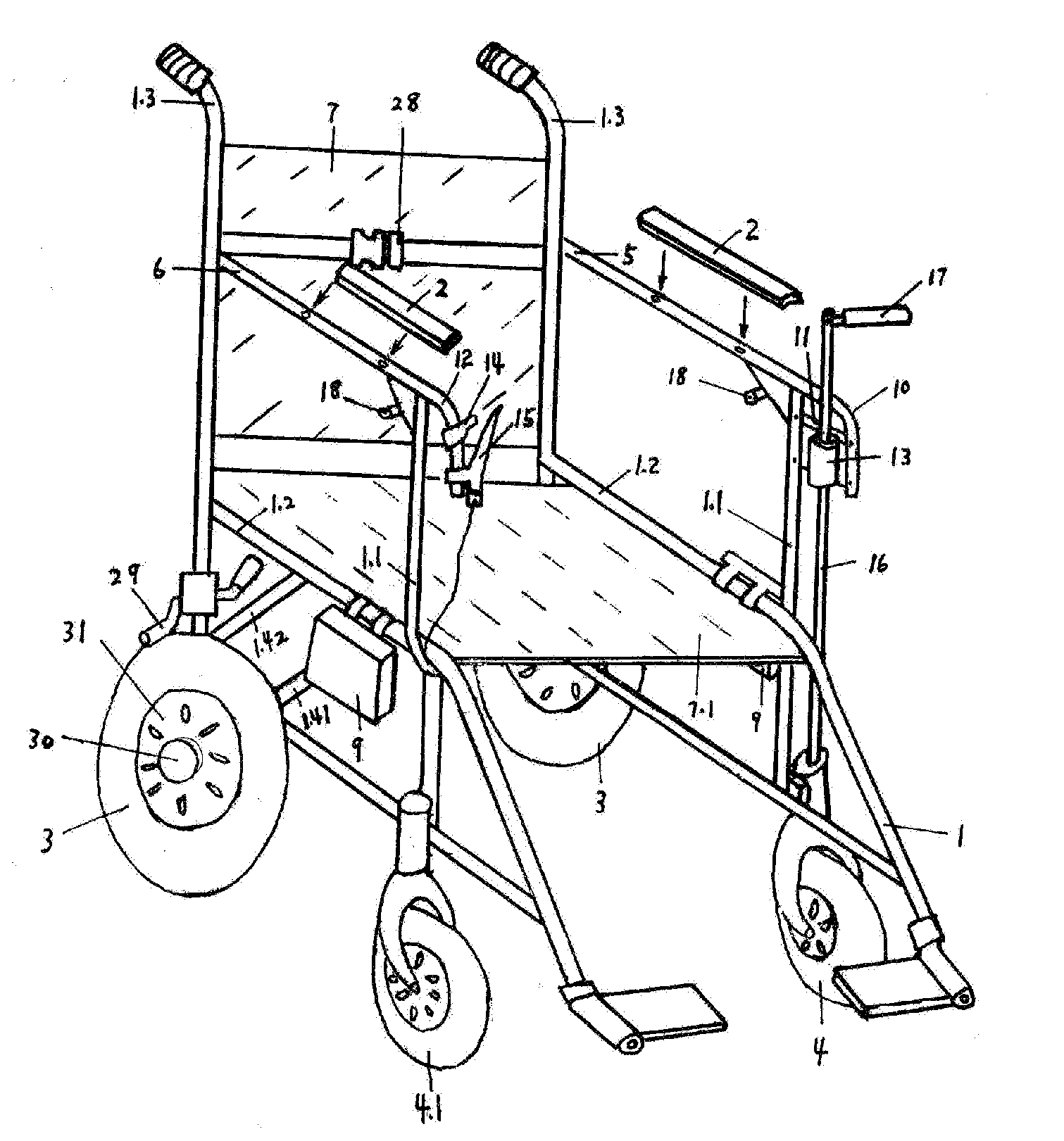 Portable Power-Saving and Foldable Electric Wheel Chair