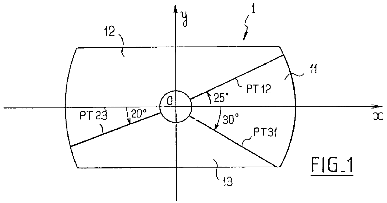 Motor vehicle headlamp having a discharge lamp with masks and a multi-zone reflector