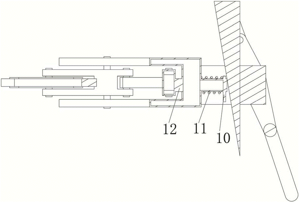 Self-locking type banana ear and ear rod clamping device