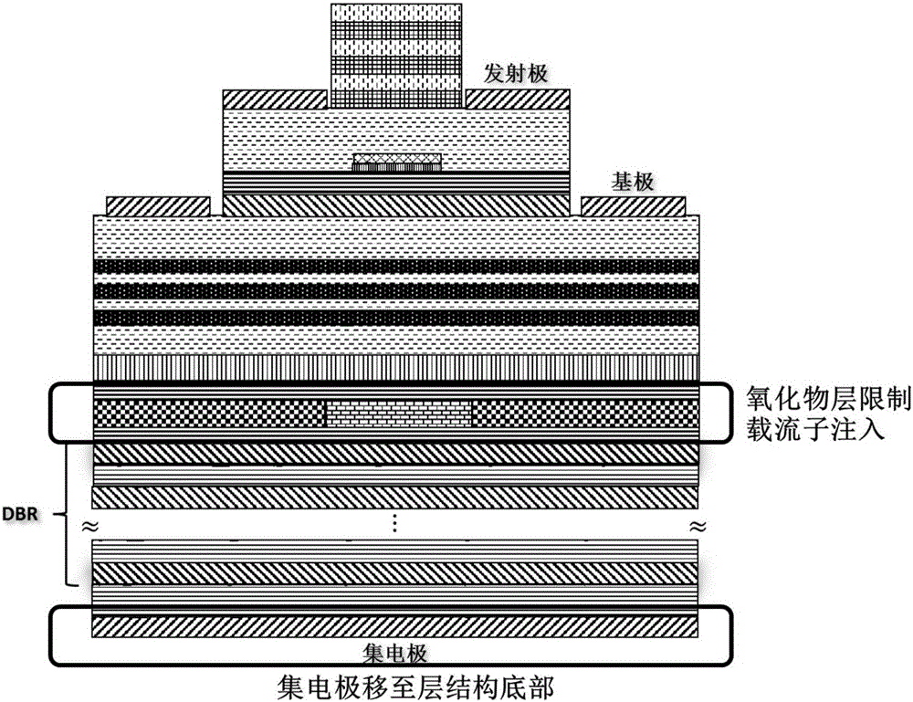 Transistor vertical-cavity surface-emitting laser