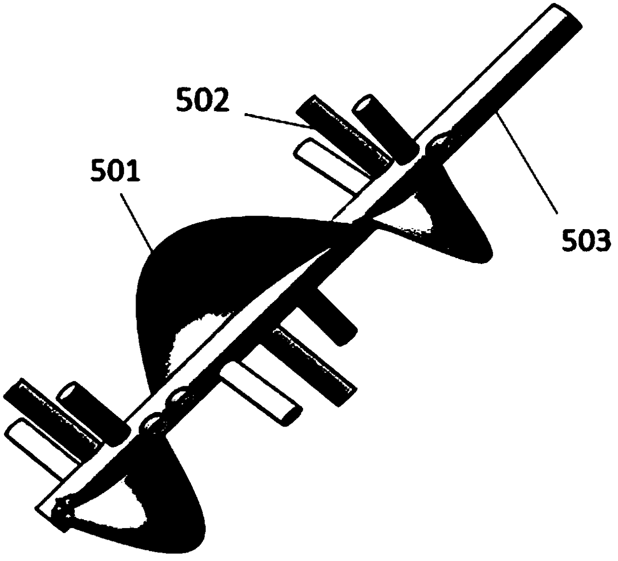 Horizontal stirring machine