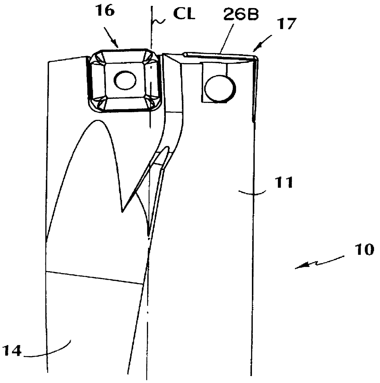 Drill having radially overlapping indexable cutting inserts