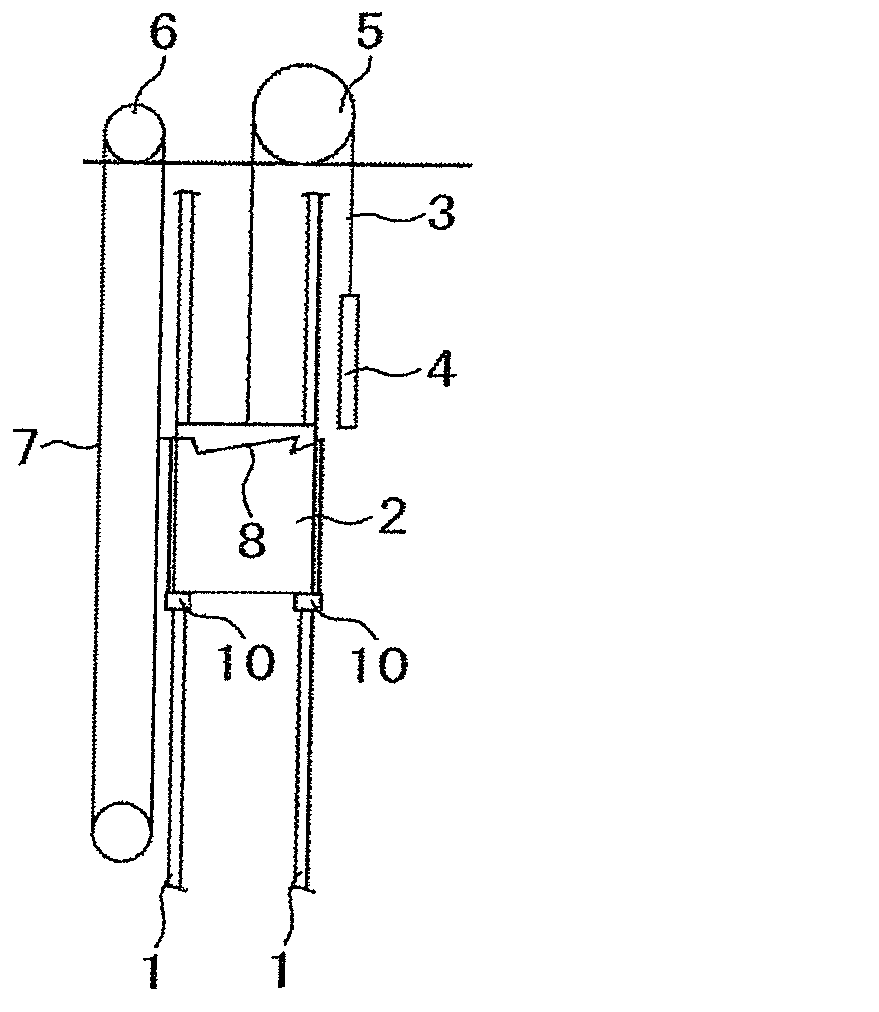 An emergency braking device used for an elevator and an elevator