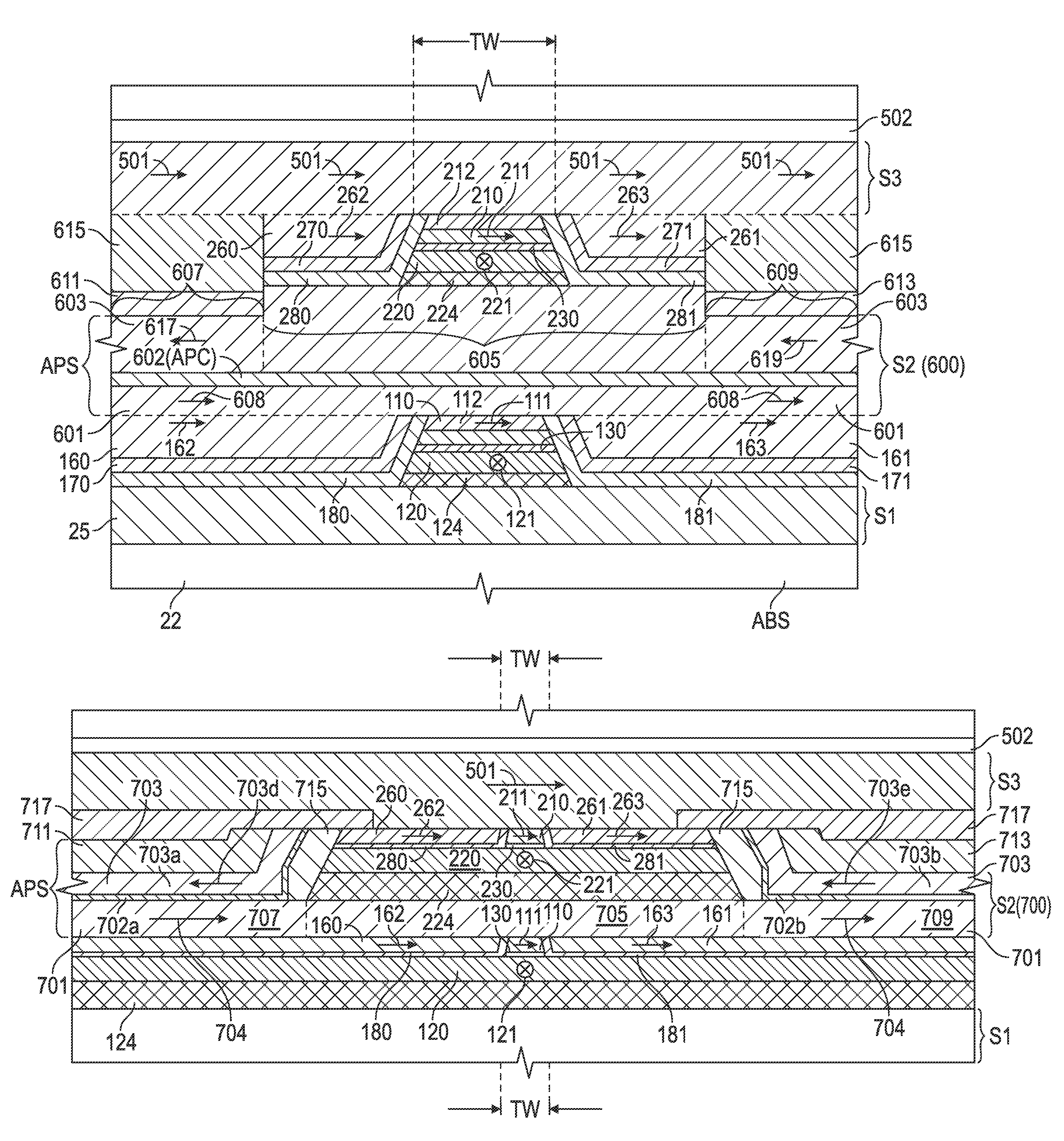 Current-perpendicular-to-the-plane (CPP) magnetoresistive (MR) sensor structure with multiple stacked sensors and improved center shield