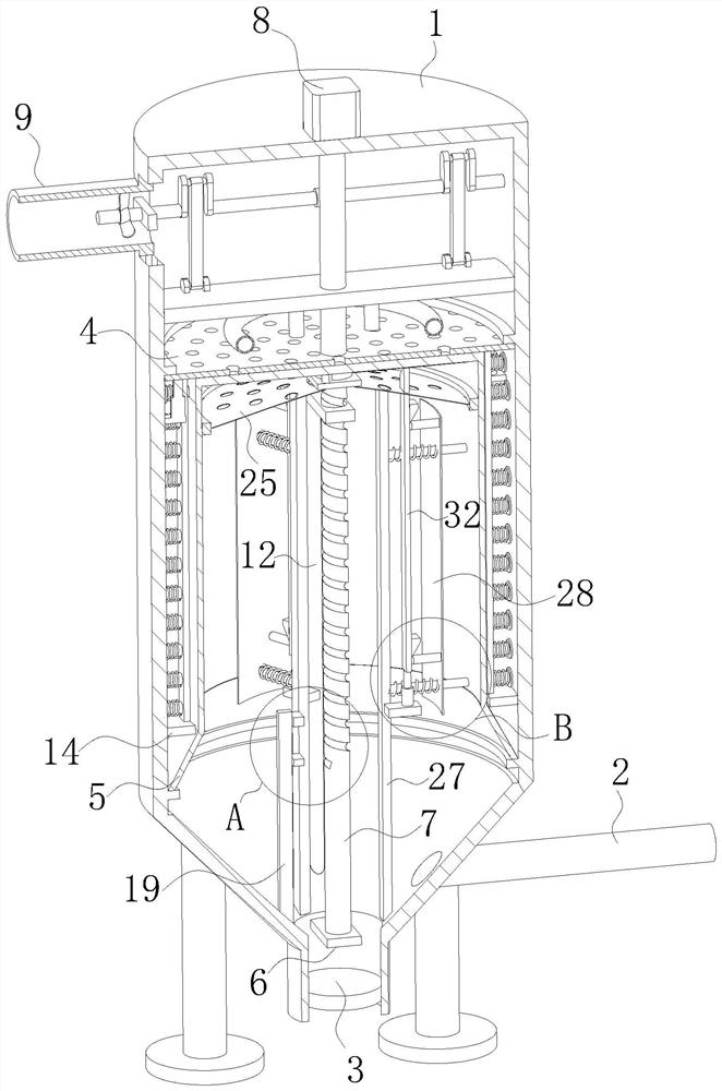 Efficient treatment system for waste incineration tail gas