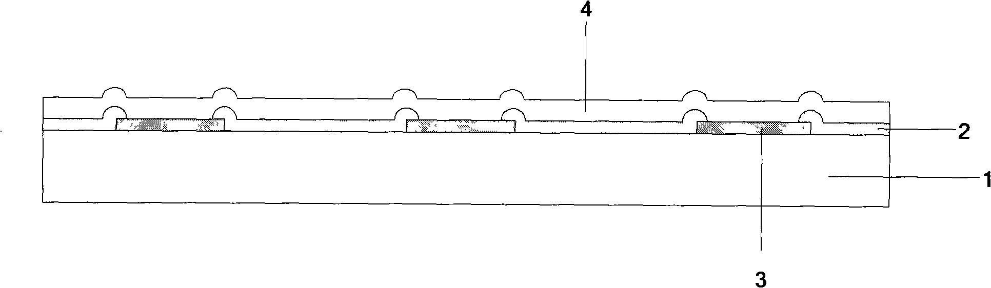 Convex point production method capable of preventing blue film