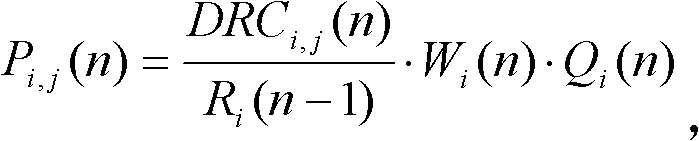 Improved LTE (long term evolution) scheduling method based on proportional fair