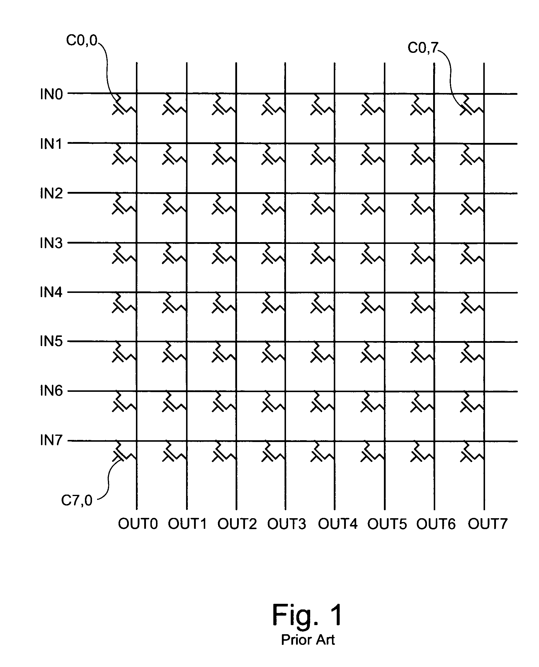 Large crossbar switch implemented in FPGA