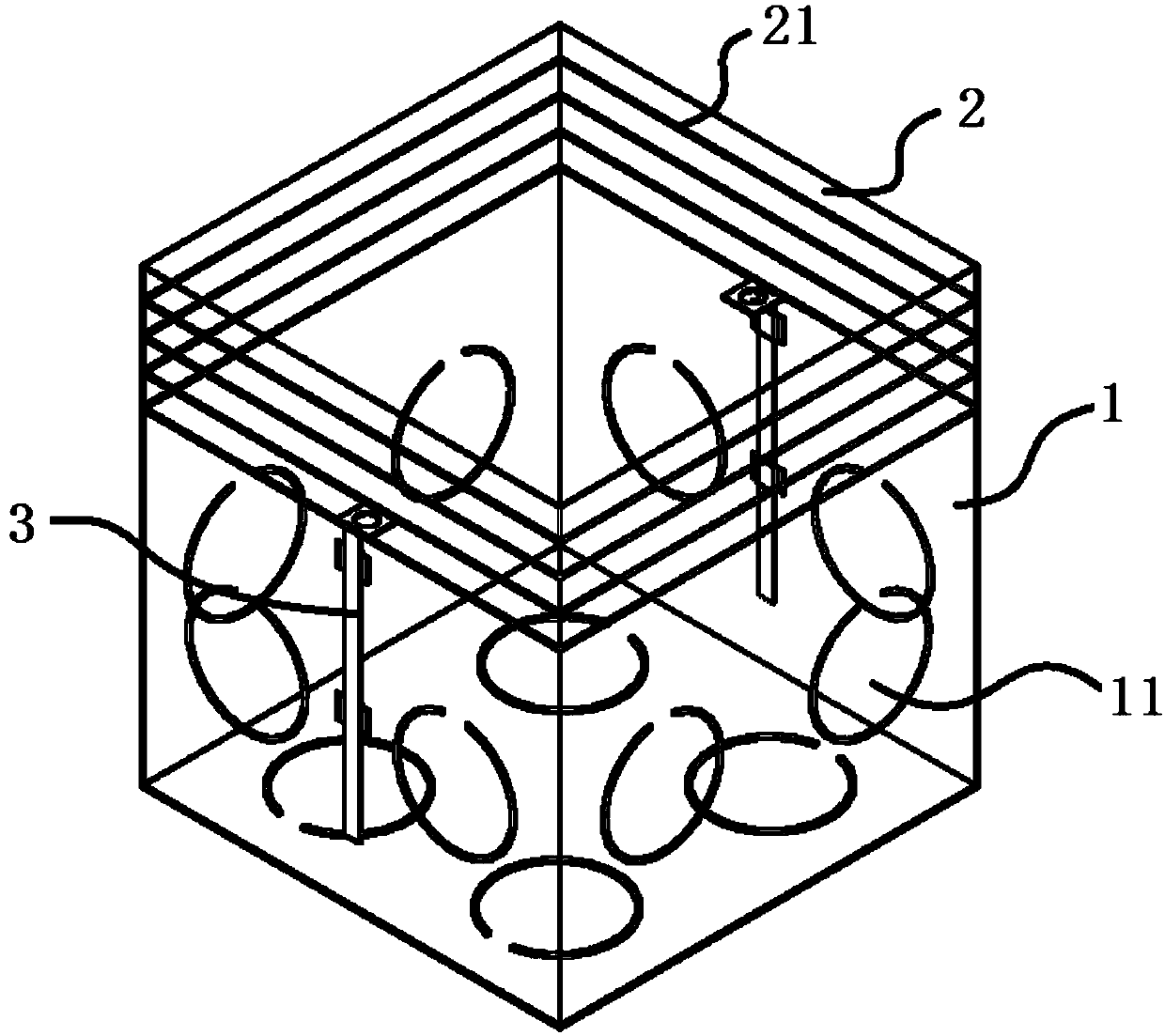 Adjustable JDG secondary structure reserved wire box