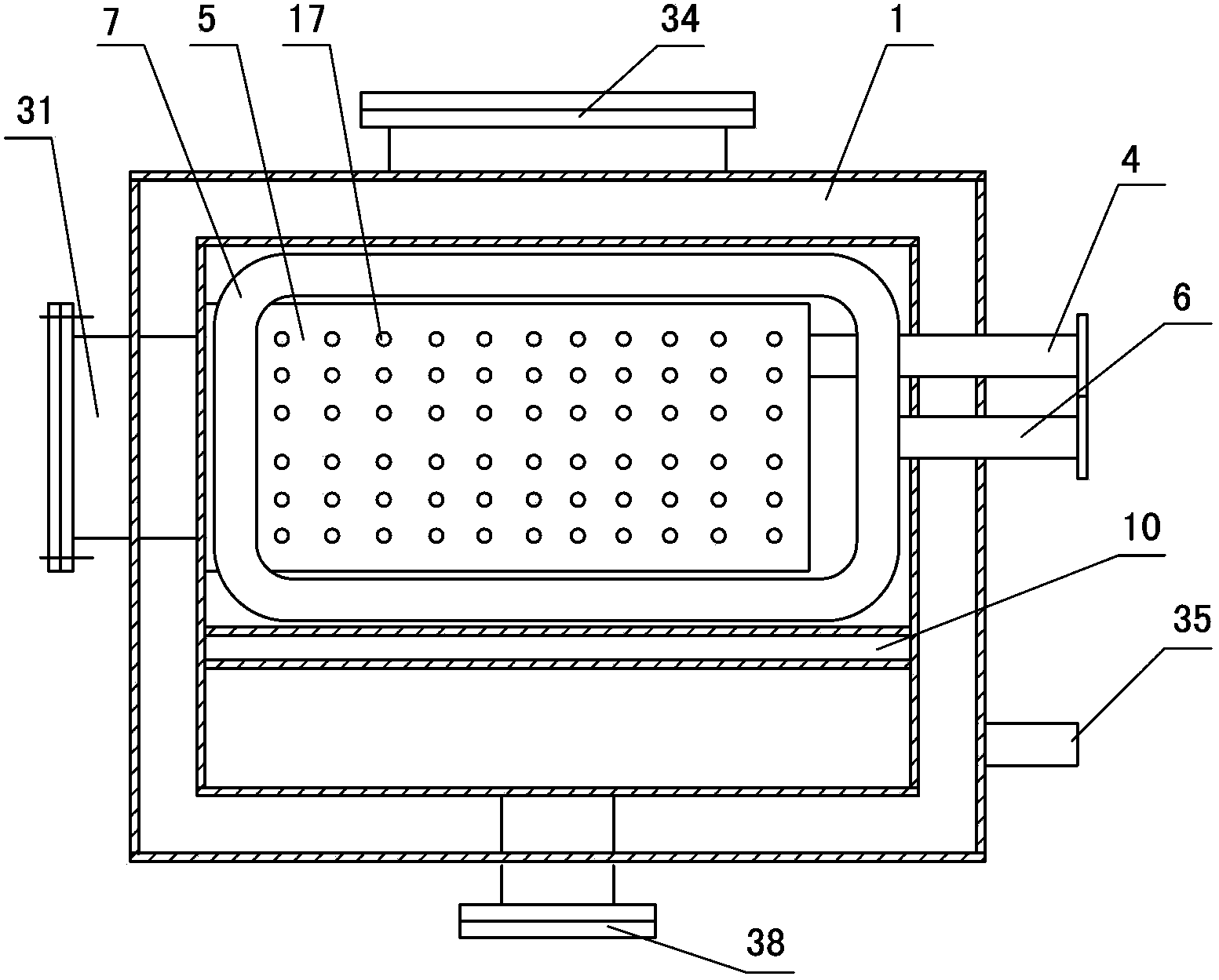 Small-sized biomass chopped-material direct-fired water boiler