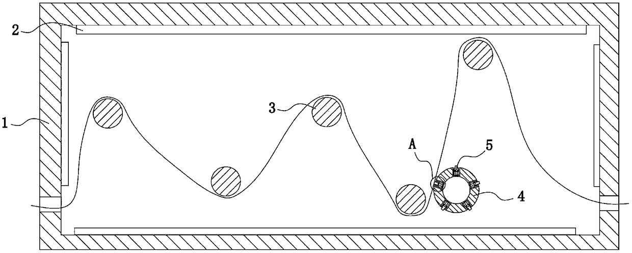 Energy-saving type spinning cloth processing device