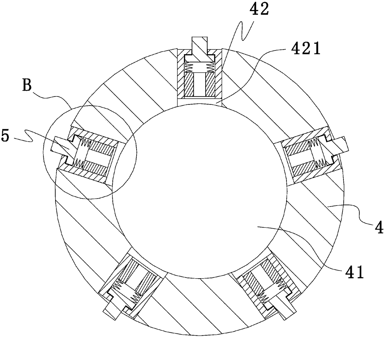 Energy-saving type spinning cloth processing device