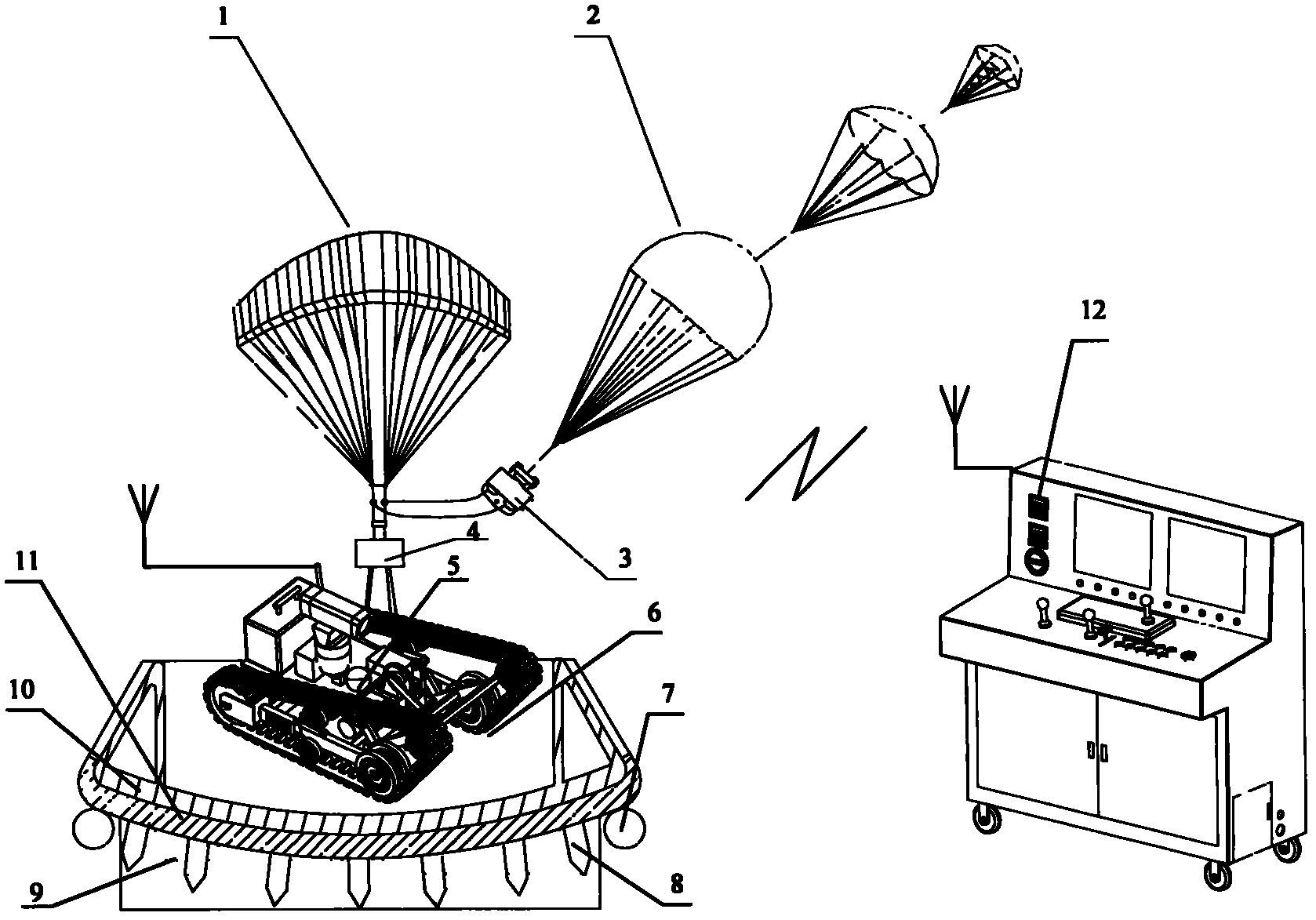 Information rapid access and emergency rescue airdrop robot system in disaster environment