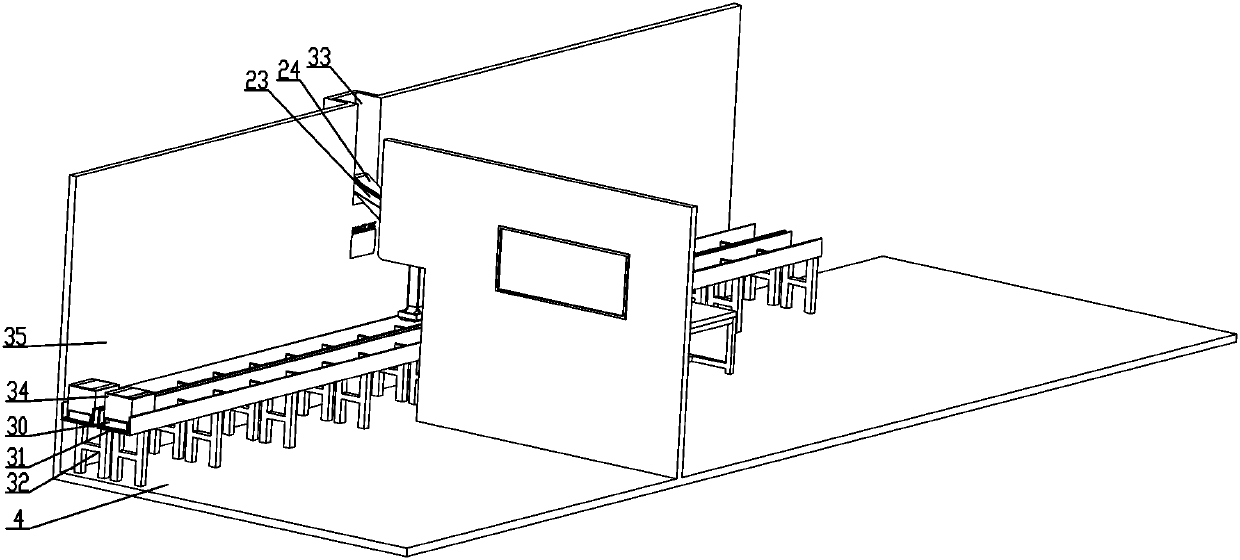 Mark printing mechanism based on linkage mechanism