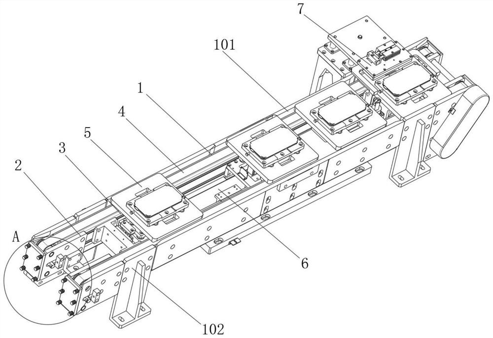 A battery quick replacement assembly for a new energy bus