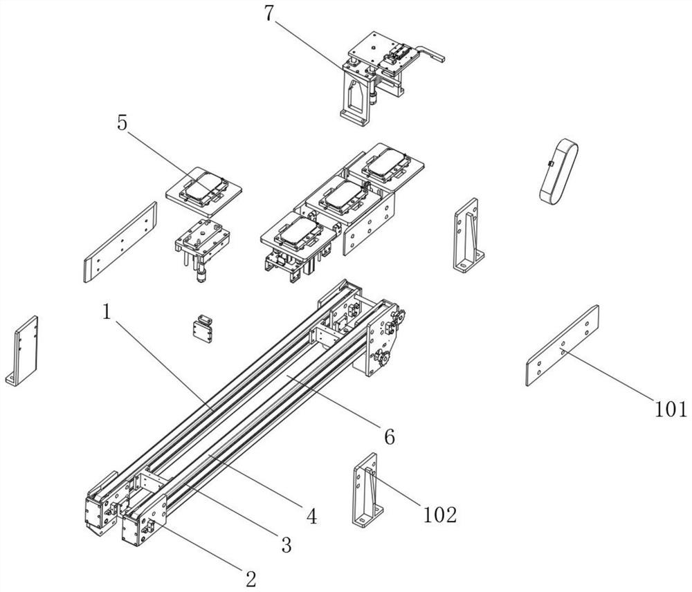 A battery quick replacement assembly for a new energy bus