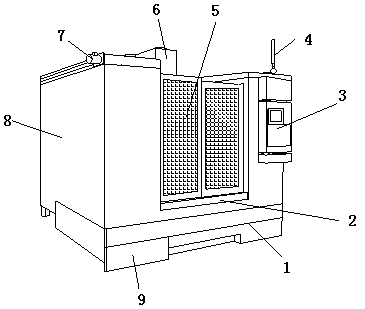 Cleaning device suitable for automatic numerical control device