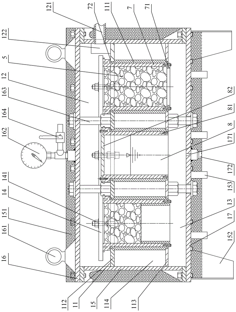 Pavement material hydrodynamic pressure scouring test machine