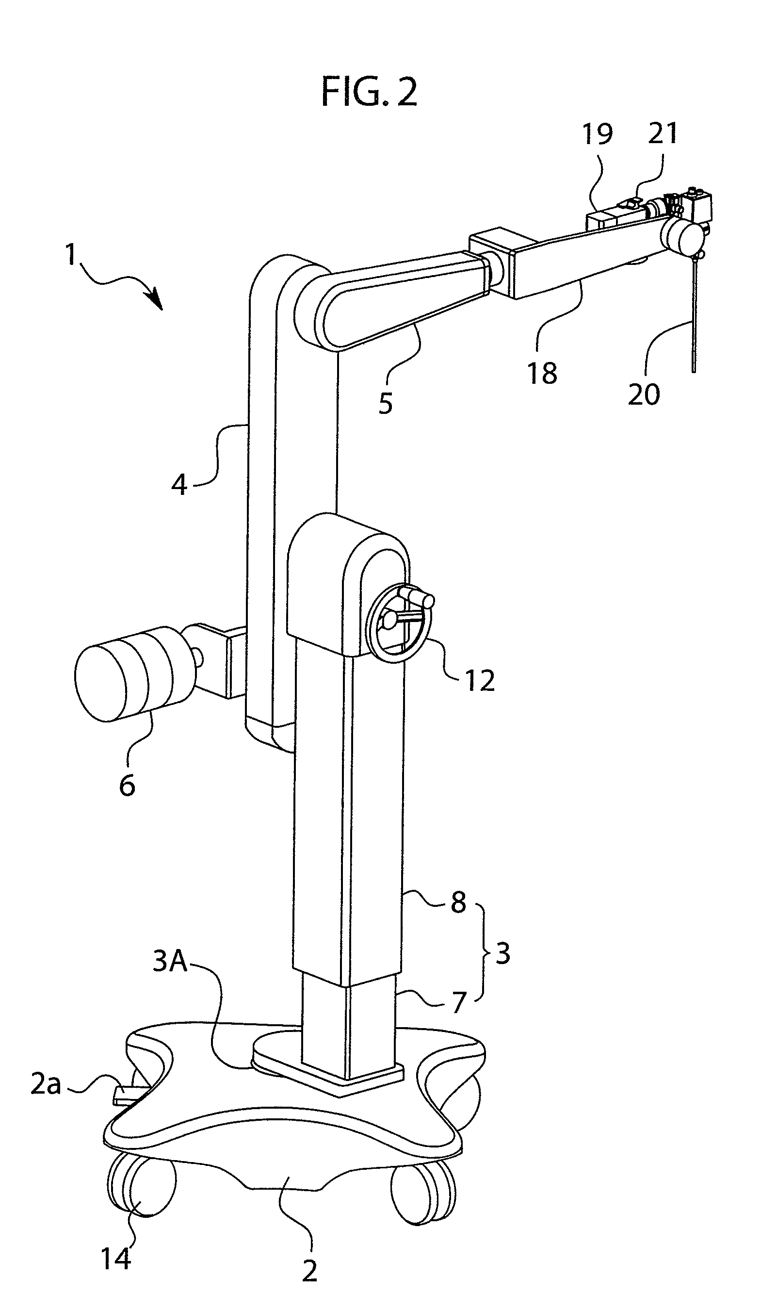 Holding arm apparatus for medical tool