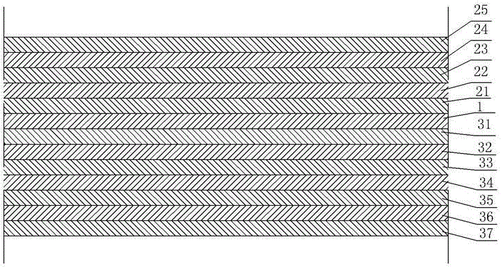 Manufacturing method oflaser fluorescent anti-fake tear tape with both sides in gold or silver stamping