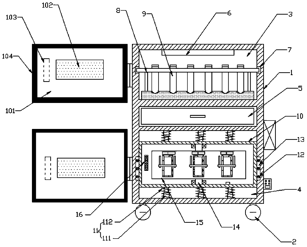 Anti-fouling sample storage device for laboratory department