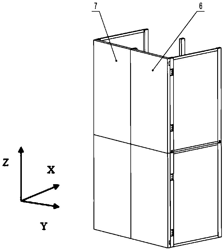 Folding storage device capable of being folded and unfolded in tandem