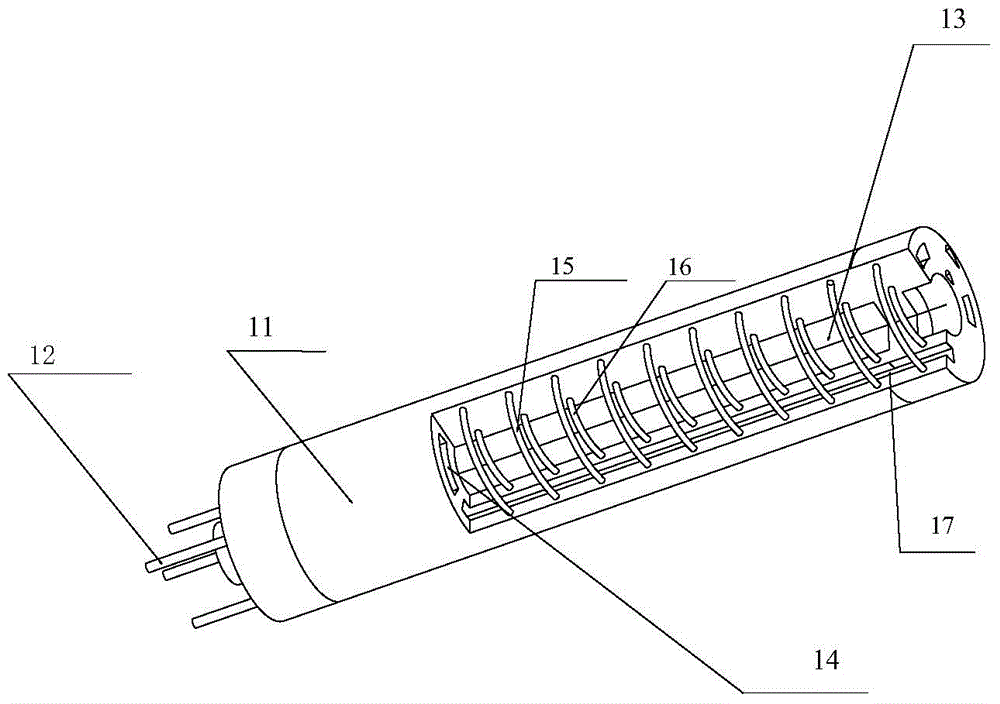 Active stiffness-variable long-arm type bionic soft robot