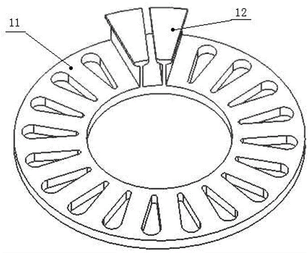 Double stator disk motor without rotor yoke