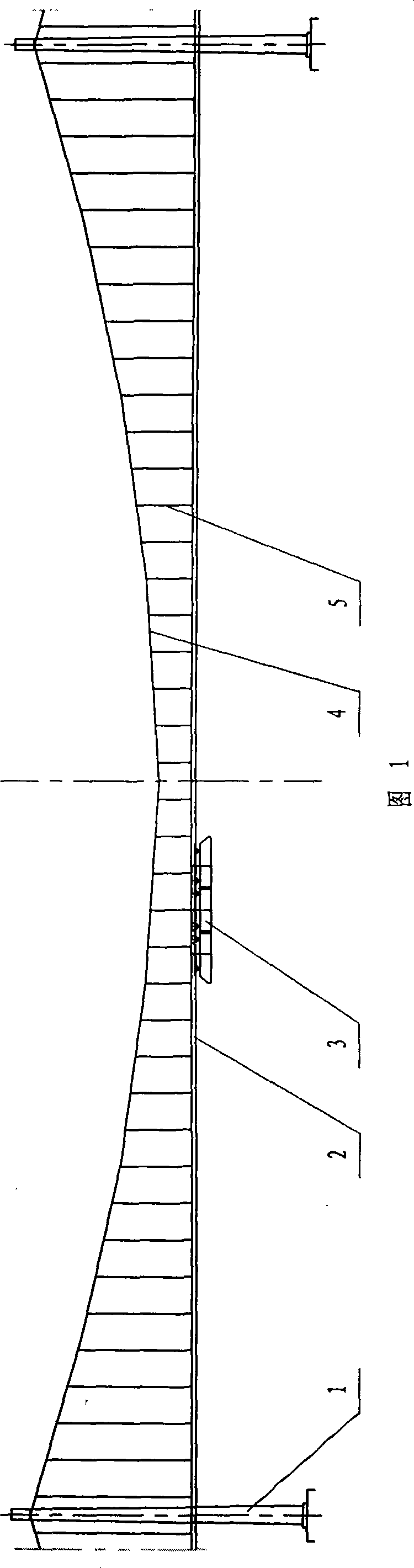 Suspension train traffic system with hanging rail