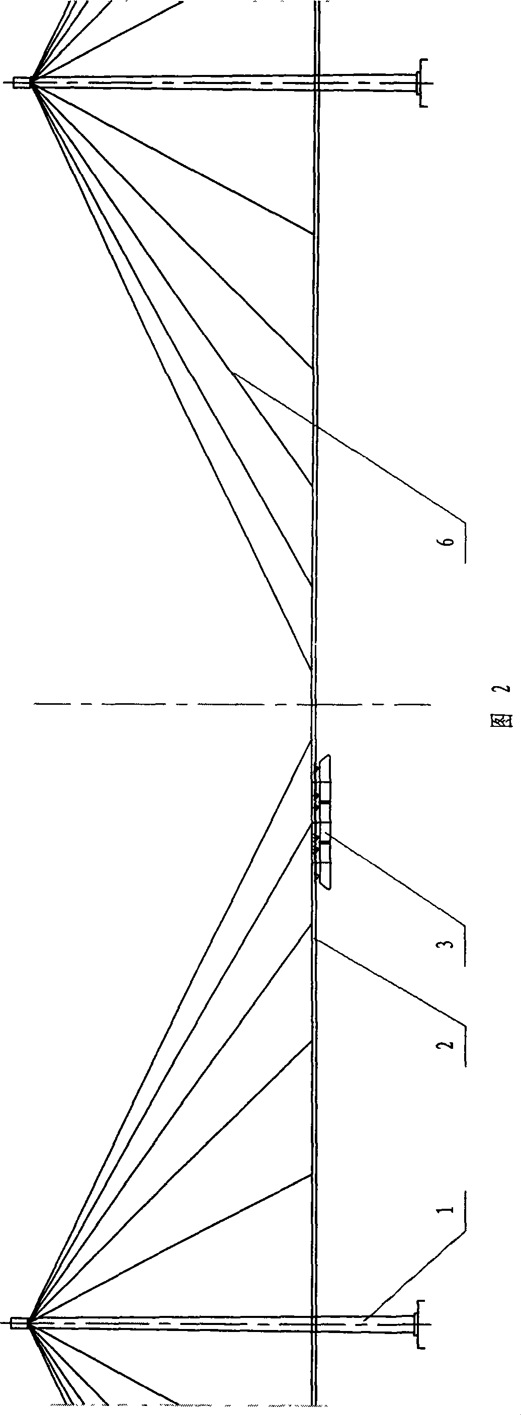 Suspension train traffic system with hanging rail