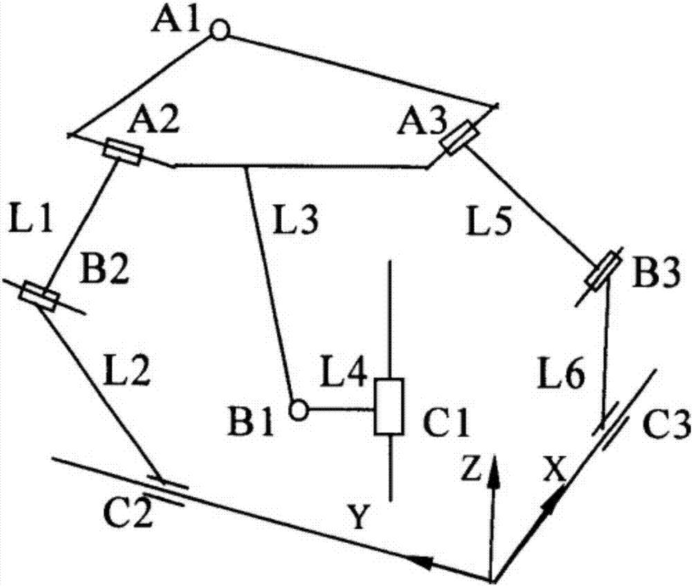 Three-dimensional transverse moving parallel robot mechanism