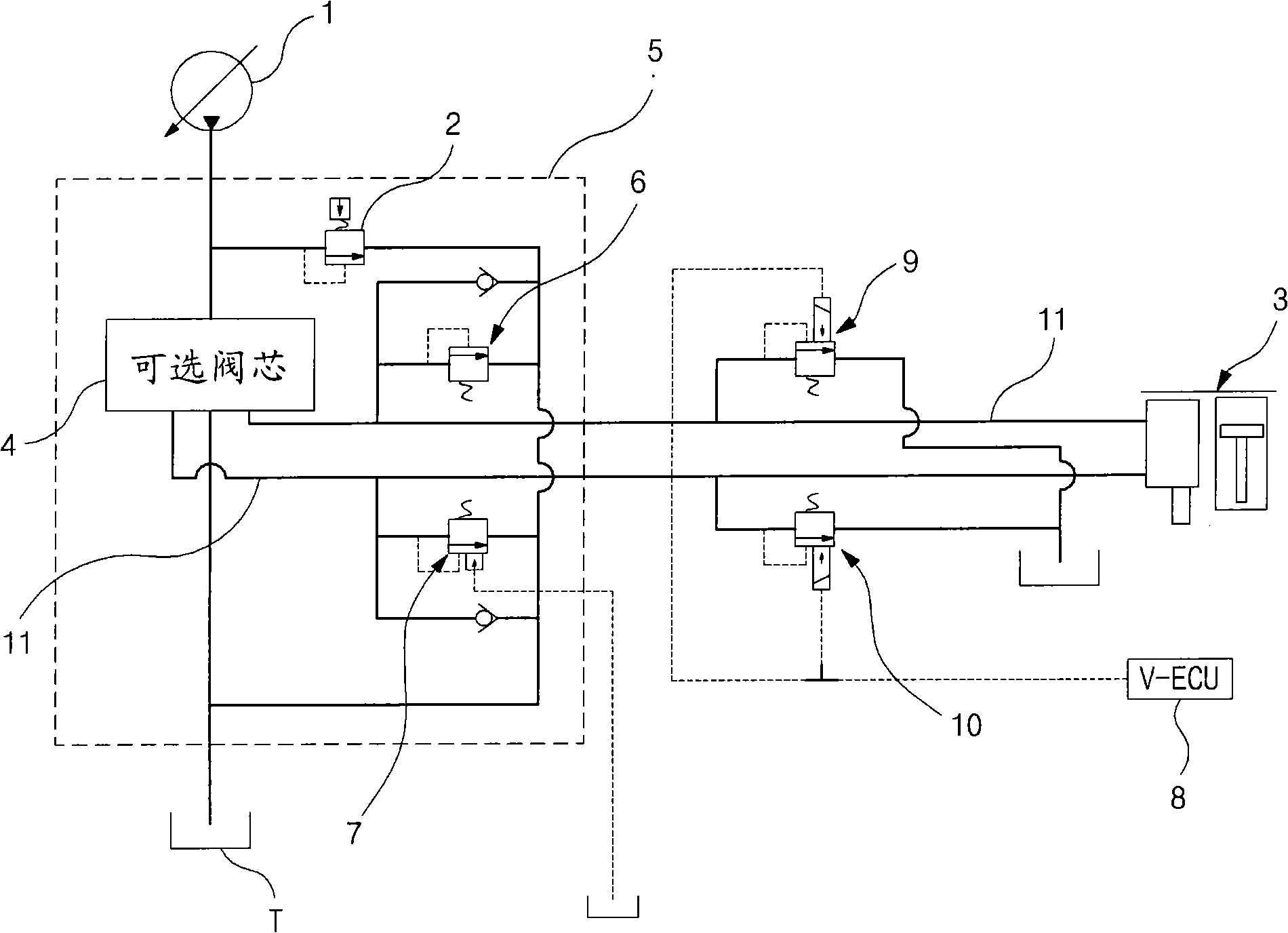 Hydraulic circuit for heavy equipment having variable control device