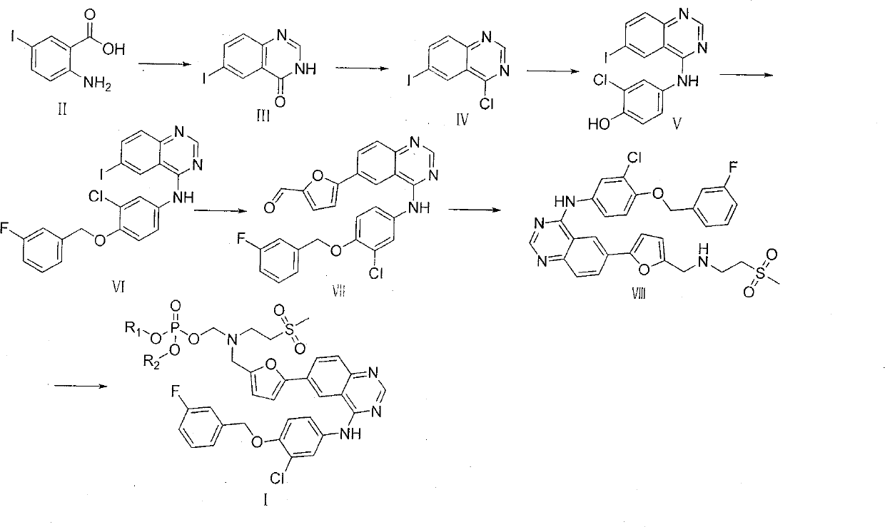 6-substituted quinazoline derivative, preparation method and application thereof