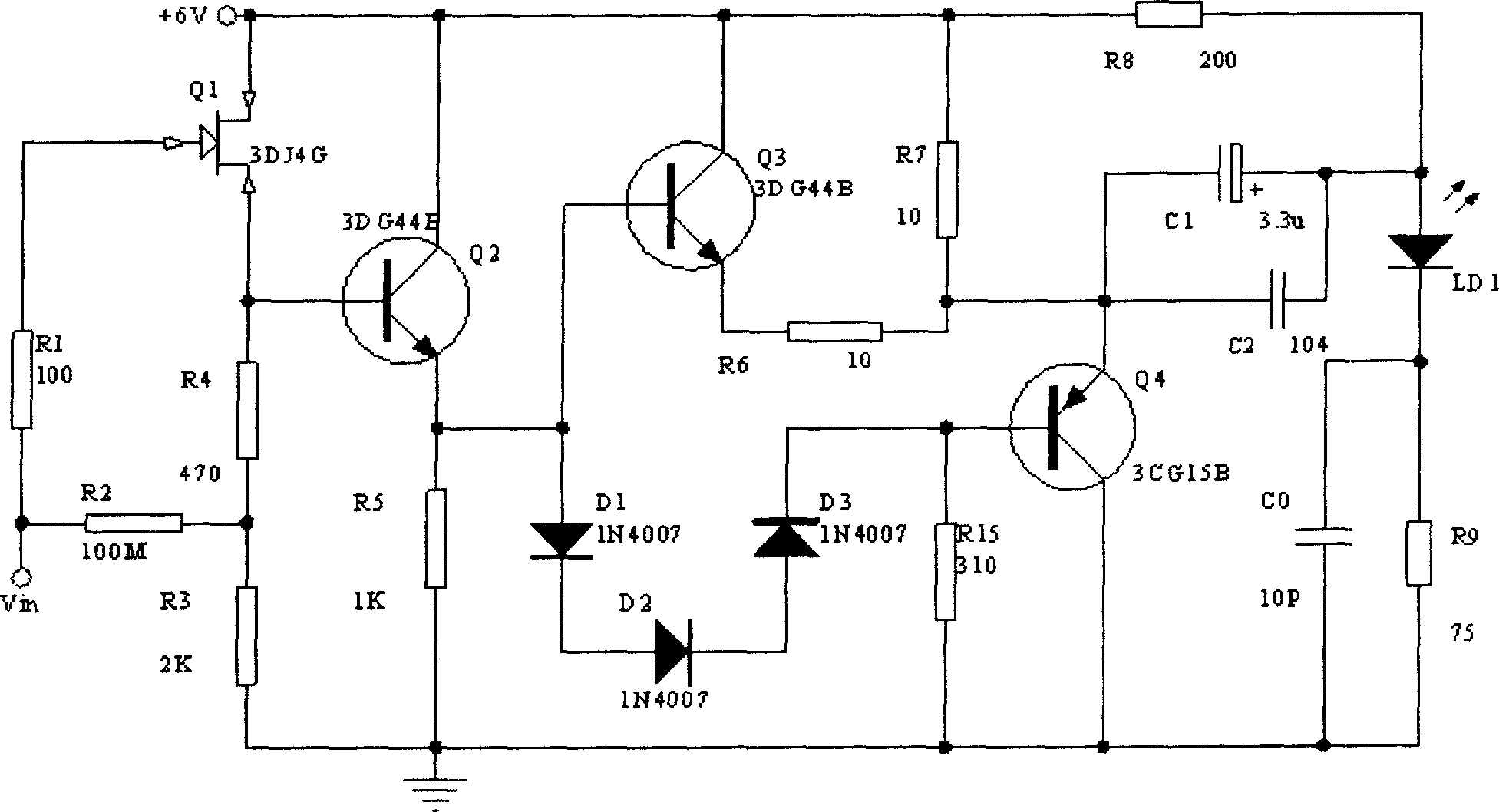 Detector of Radar peak value field strength