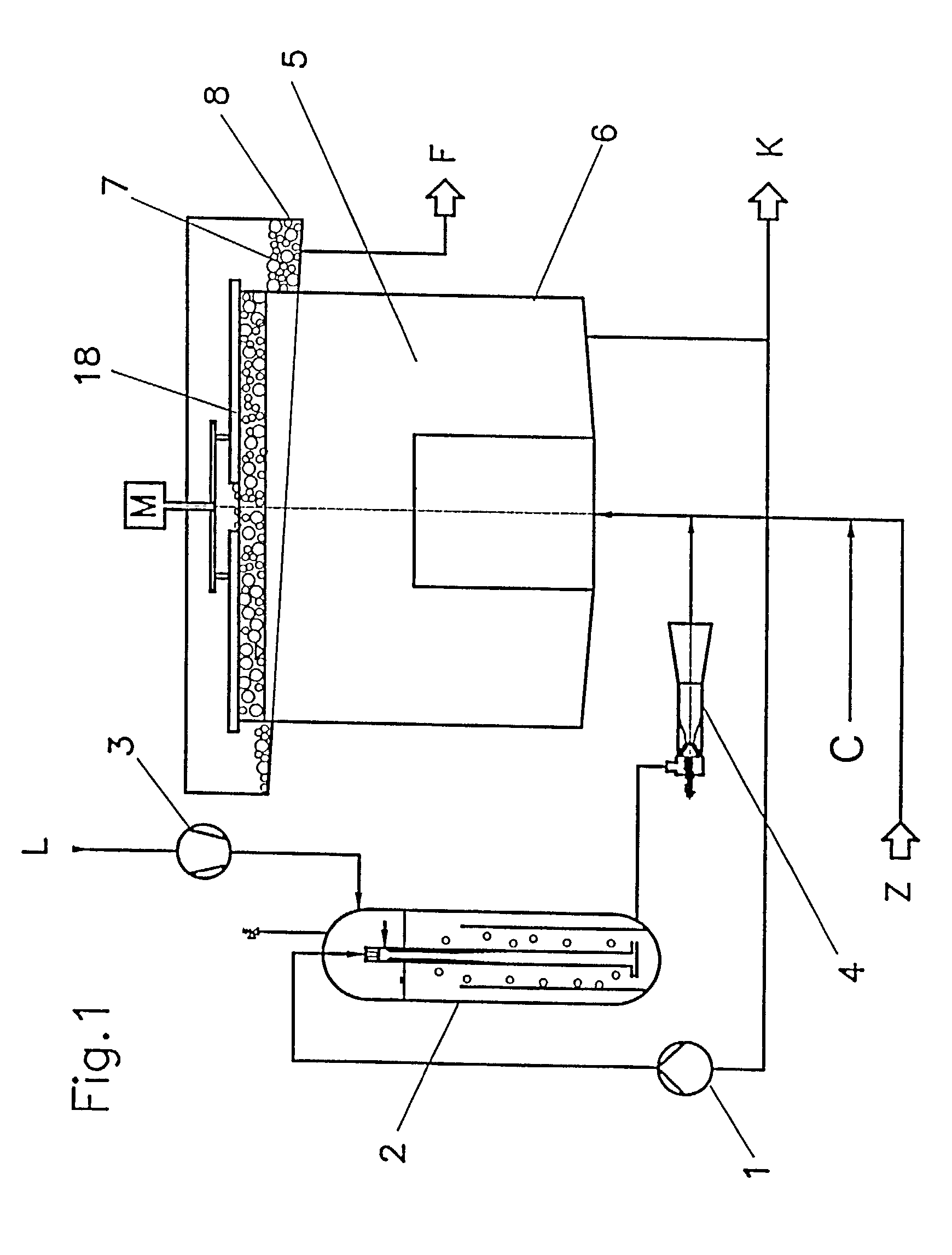 Process and device for aerating a liquid with gas