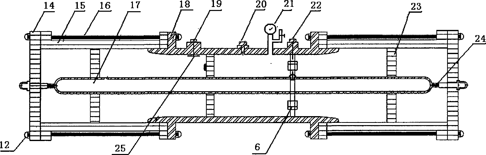 Structure-variable gas insulation composite apparatus partial discharge experiment device and method thereof