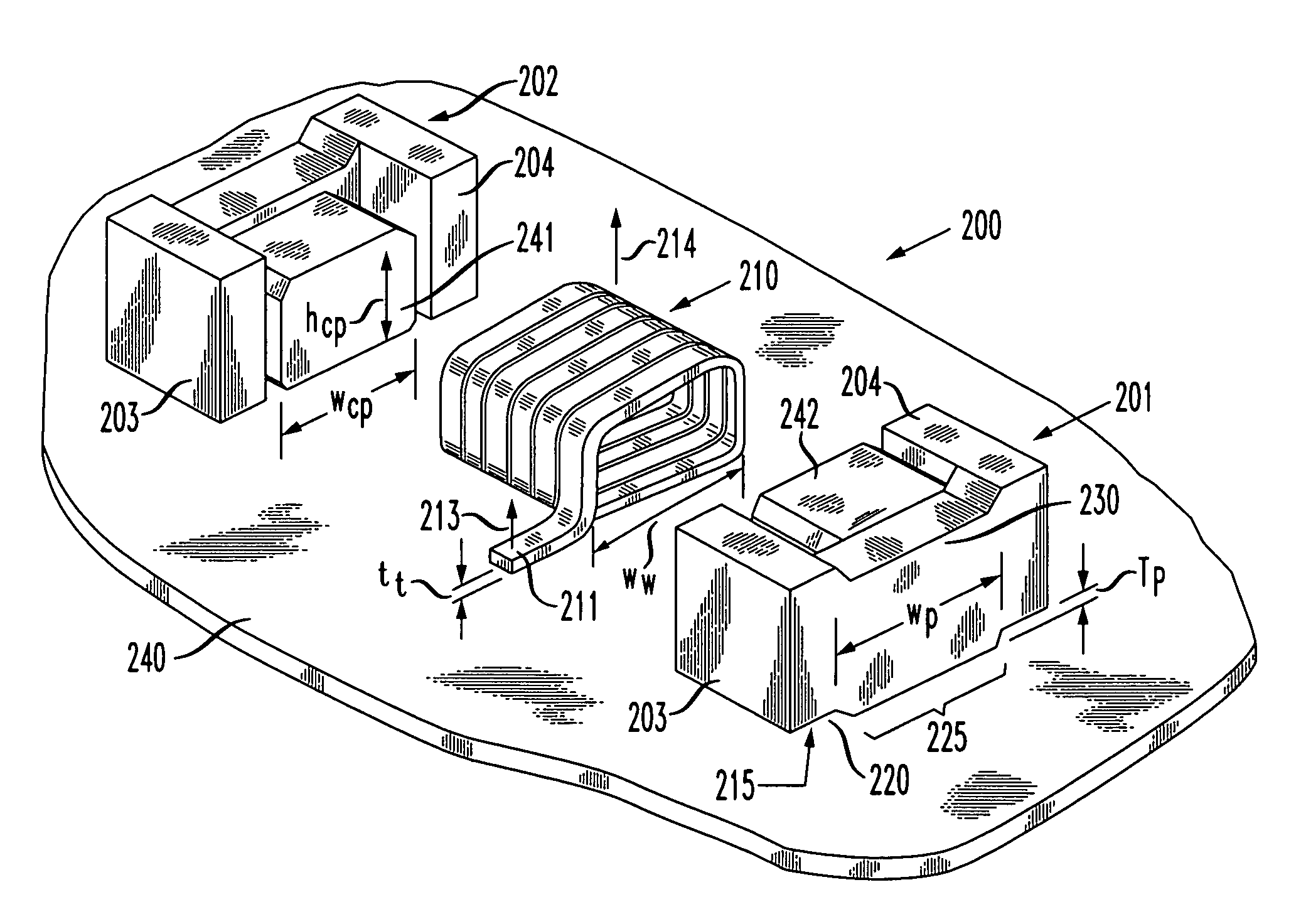 Magnetic device having a springable winding