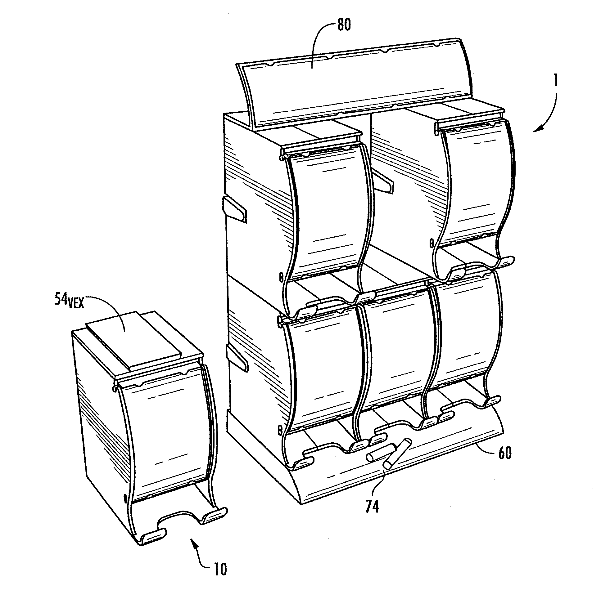 Modular Display and Dispensing System and Module Device for Building a Display and Dispensing System