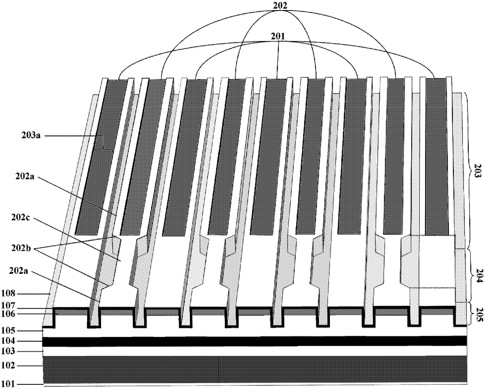 Photonic crystal laser array with high brightness and horizontal far-field single distribution